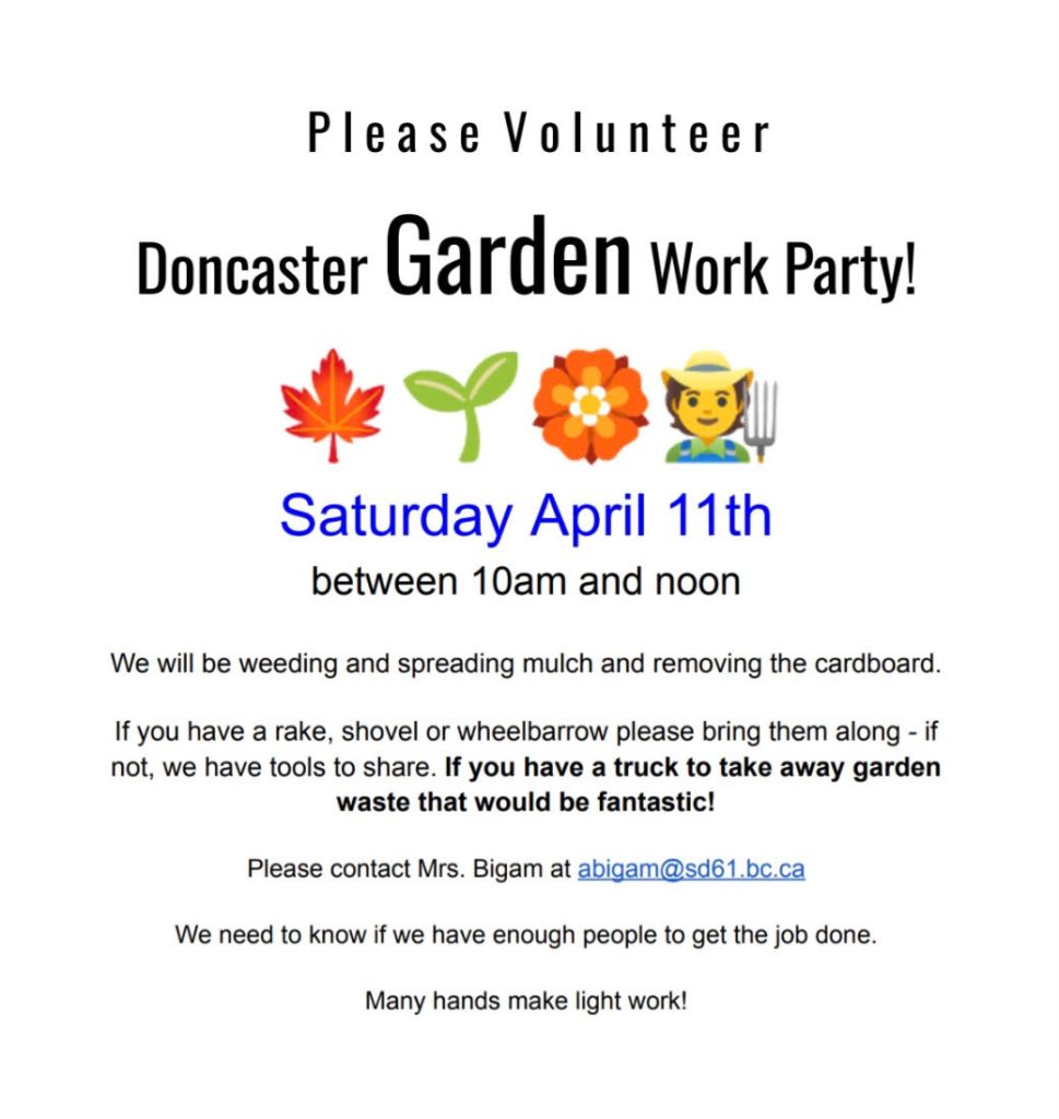 Doncaster School Garden Work Party April 11 2026